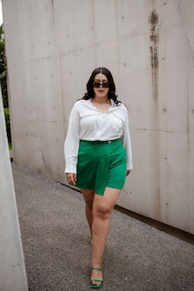Foto 2 | Blusa Camisera María Ferré 30520 Blanco Manga Larga Para Mujer Tallas Extras