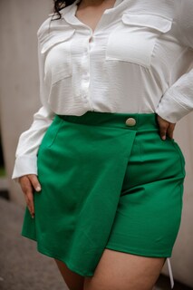 Foto 5 | Blusa Camisera María Ferré 30520 Blanco Manga Larga Para Mujer Tallas Extras