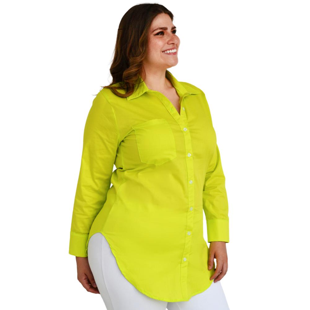 Foto 3 pulgar | Blusa Roman Fashion color Verde para Mujer