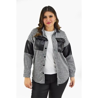 Foto 5 | Sobre Camisa Cuadros Roman Fashion /tallas Extras, 8051 (gris) Negro