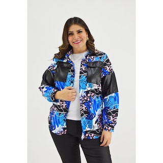 Foto 2 | Sobre Camisa Sublimada Roman Fashion /tallas Extras, 18051 (azul Rey) Azul