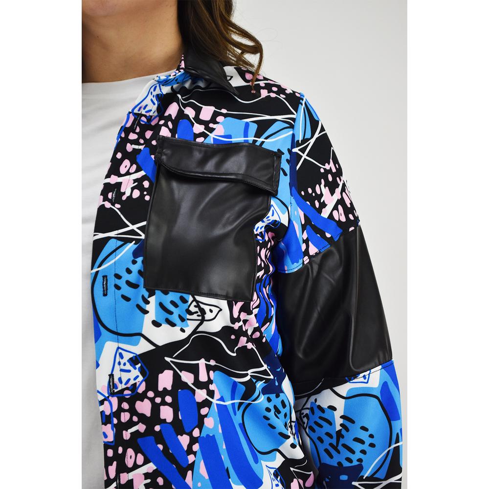 Foto 4 | Sobre Camisa Sublimada Roman Fashion /tallas Extras, 18051 (azul Rey) Azul