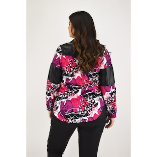 Foto 3 | Camisa Sublimada Roman Fashion Fucsia para Mujer