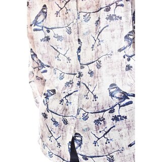 Foto 4 | Camisa De Chifon Roman Fashion /tallas Extras, 019 (estampado Azul) Azul