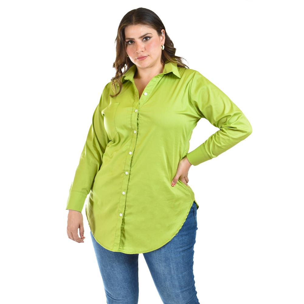 Foto 2 pulgar | Camisa Entallada Roman Fashion /tallas Extras, 9512 (pistache) Verde Claro