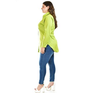 Foto 2 | Camisa Entallada Roman Fashion /tallas Extras, 9512 (pistache) Verde Claro