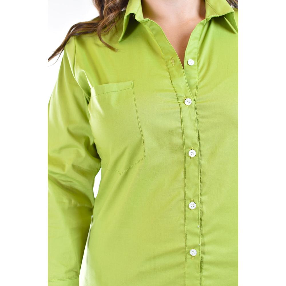 Foto 5 pulgar | Camisa Entallada Roman Fashion /tallas Extras, 9512 (pistache) Verde Claro