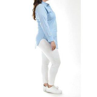Foto 2 | Camisa Entallada Roman Fashion /tallas Extras, 9512 (azul Claro) Azul Cielo