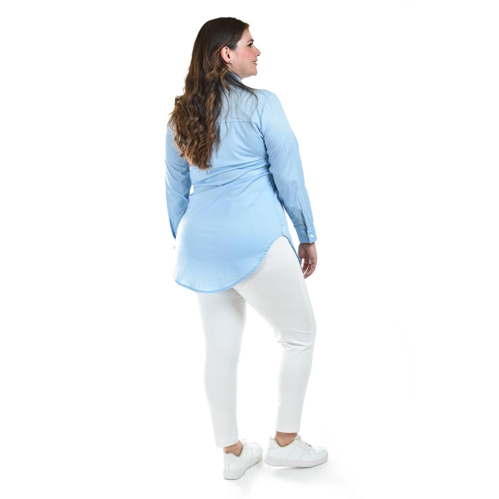 Foto 4 pulgar | Camisa Entallada Roman Fashion /tallas Extras, 9512 (azul Claro) Azul Cielo