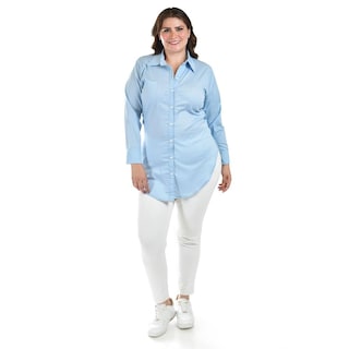 Foto 6 | Camisa Entallada Roman Fashion /tallas Extras, 9512 (azul Claro) Azul Cielo