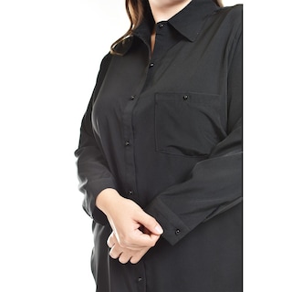 Foto 4 | Camisa Con Boton De Perla Roman Fashion /tallas Extras, 5103 (negro) Negro
