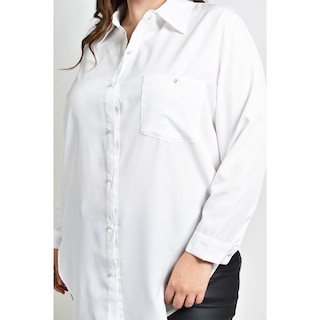Foto 4 | Camisa Con Boton De Perla Roman Fashion /tallas Extras, 5103 (blanco) Blanco
