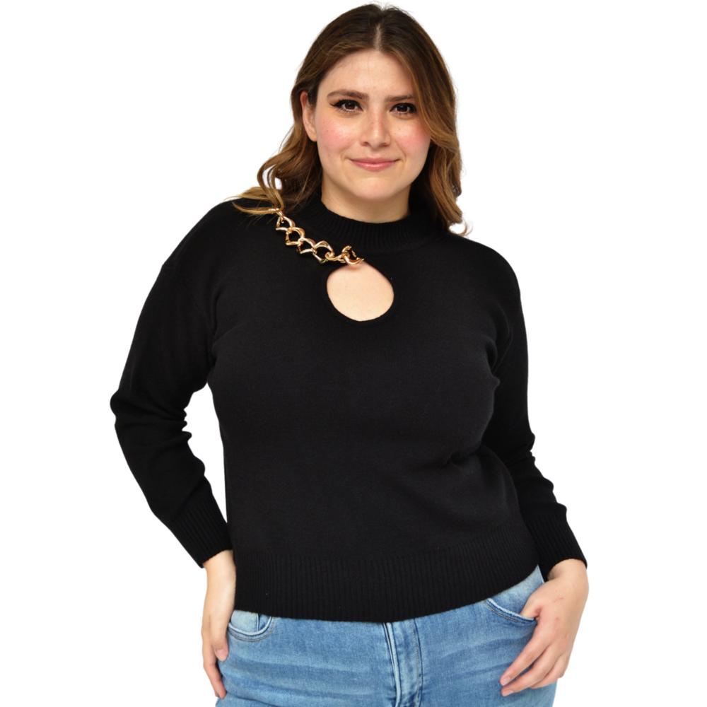 Foto 1 | Suéter Juvenil Roman Fashion Tallas Extras 2031 Negro