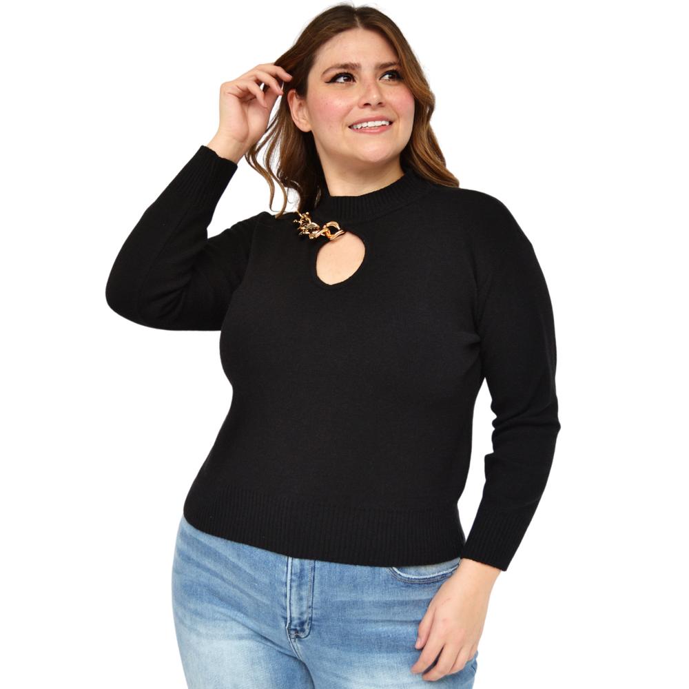 Foto 5 pulgar | Suéter Juvenil Roman Fashion Tallas Extras 2031 Negro