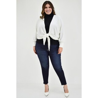 Foto 5 | Cárdigan con Nudo Roman Fashion Blanco para Mujer