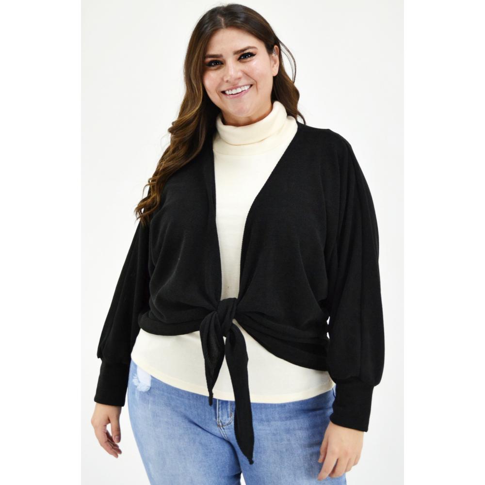 Cárdigan para Dama Roman Fashion Tallas Extras color Negro