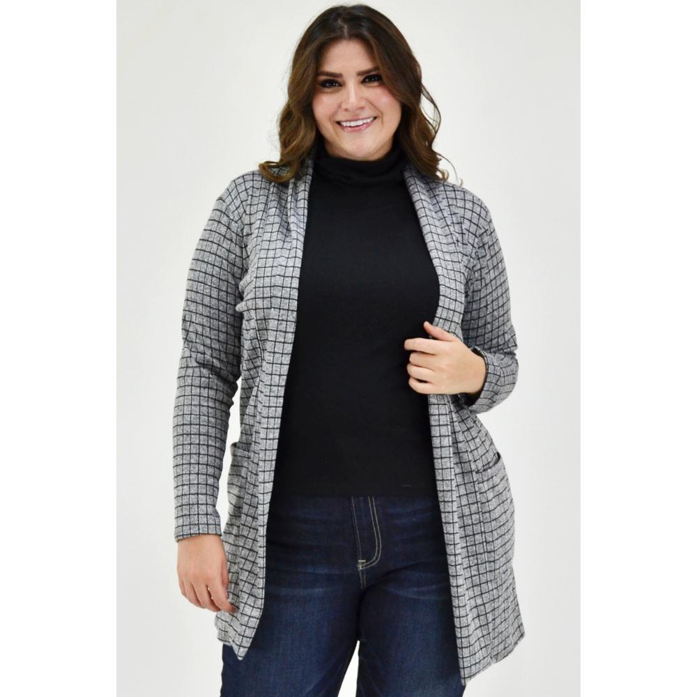 Foto 1 | Ensamble Tejido Roman Fashion Tallas Extras color Gris