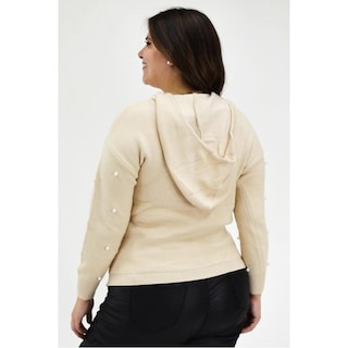 Foto 3 | Suéter con Perlas Roman Fashion S-ZB-9849 Beige Tallas Extras
