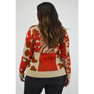 Foto 3 | Suéter Tejido Print Roman Fashion Rojo