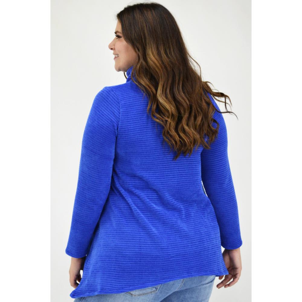 Foto 4 pulgar | Sueter Tejido  Roman Fashion Tallas Extras Azul