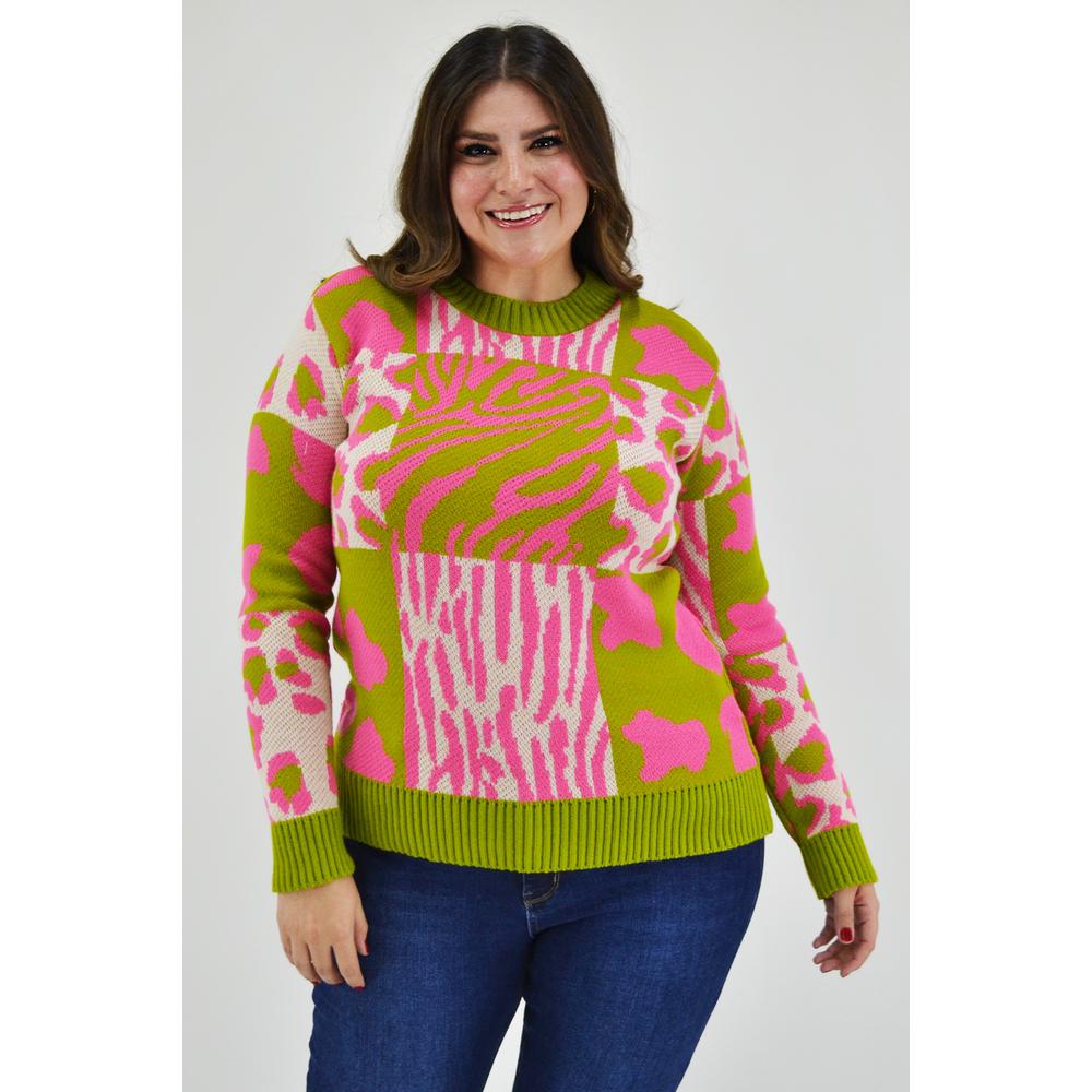 Foto 1 | Suéter Roman Fashion color Rosa para Mujer
