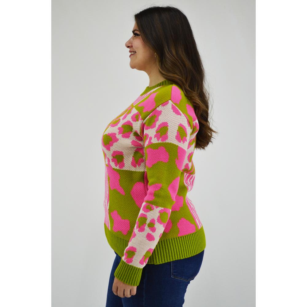 Foto 2 | Suéter Roman Fashion color Rosa para Mujer