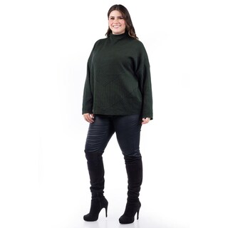 Foto 5 | Sueter De Rayas Roman Fashion /tallas Extras, 6598 (verde /negro) Verde Oscuro