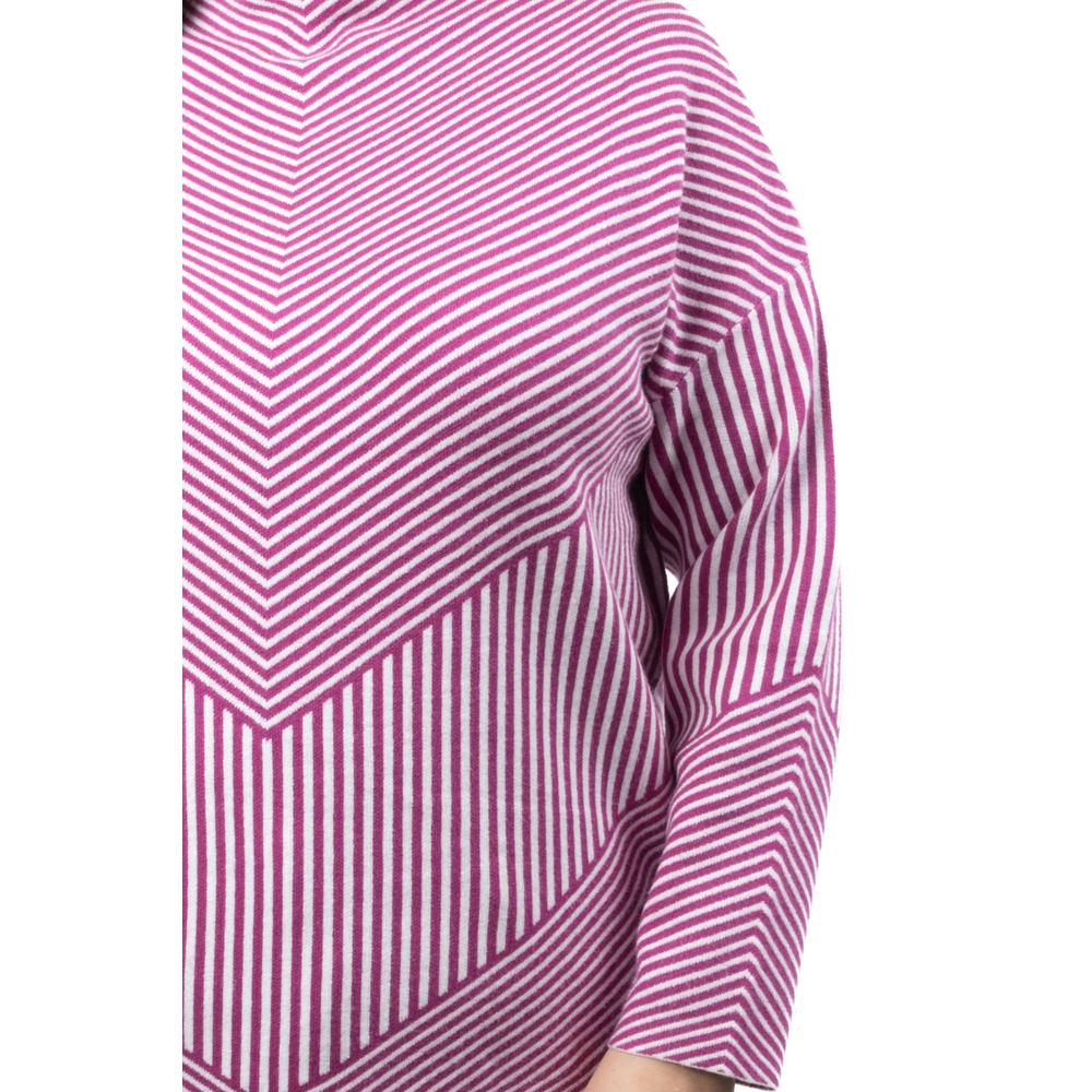 Foto 5 pulgar | Sueter De Rayas Roman Fashion /tallas Extras, 6598 (magenta /blanco) Fucsia Oscuro
