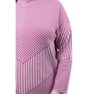 Foto 4 | Sueter De Rayas Roman Fashion /tallas Extras, 6598 (magenta /blanco) Fucsia Oscuro