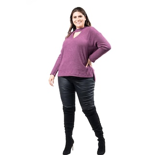 Foto 2 | Sueter De Cuello Con Abertura Roman Fashion /talla Extras, 0383 (morado) Violeta