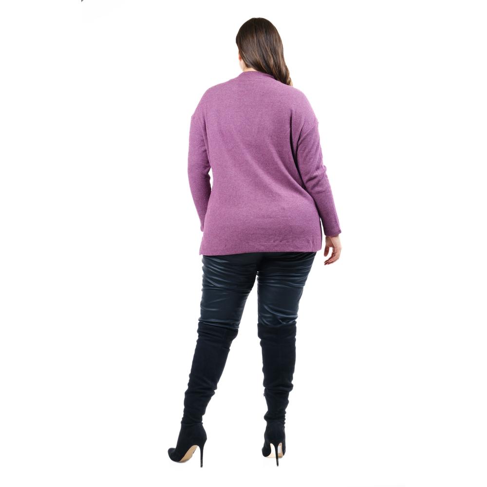 Foto 4 pulgar | Sueter De Cuello Con Abertura Roman Fashion /talla Extras, 0383 (morado) Violeta