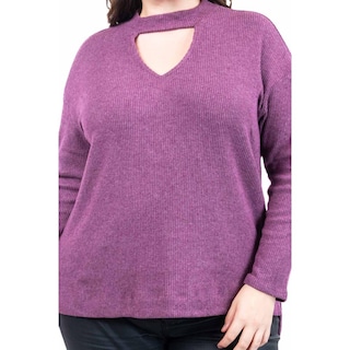 Foto 4 | Sueter De Cuello Con Abertura Roman Fashion /talla Extras, 0383 (morado) Violeta