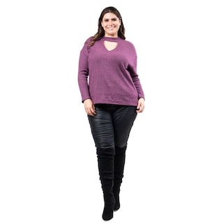 Foto 5 | Sueter De Cuello Con Abertura Roman Fashion /talla Extras, 0383 (morado) Violeta