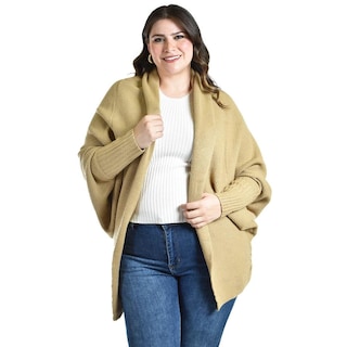 Foto 1 | Cardigan De Manga Murcielago Roman Fashion /tallas Extras, 300 (beige) Beige