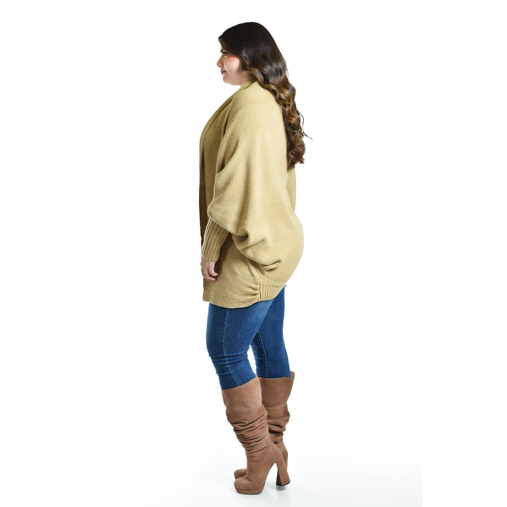 Foto 3 pulgar | Cardigan De Manga Murcielago Roman Fashion /tallas Extras, 300 (beige) Beige