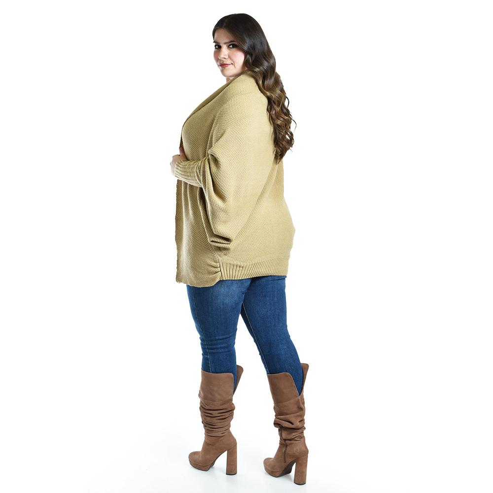 Foto 4 pulgar | Cardigan De Manga Murcielago Roman Fashion /tallas Extras, 300 (beige) Beige