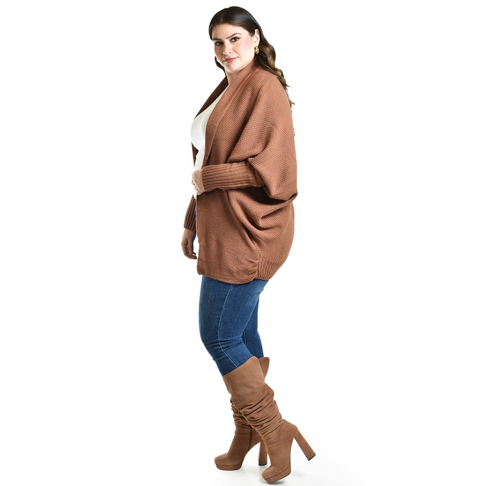 Foto 2 | Cardigan De Manga Murcielago Roman Fashion /tallas Extras, 300 (cafe) Cafe