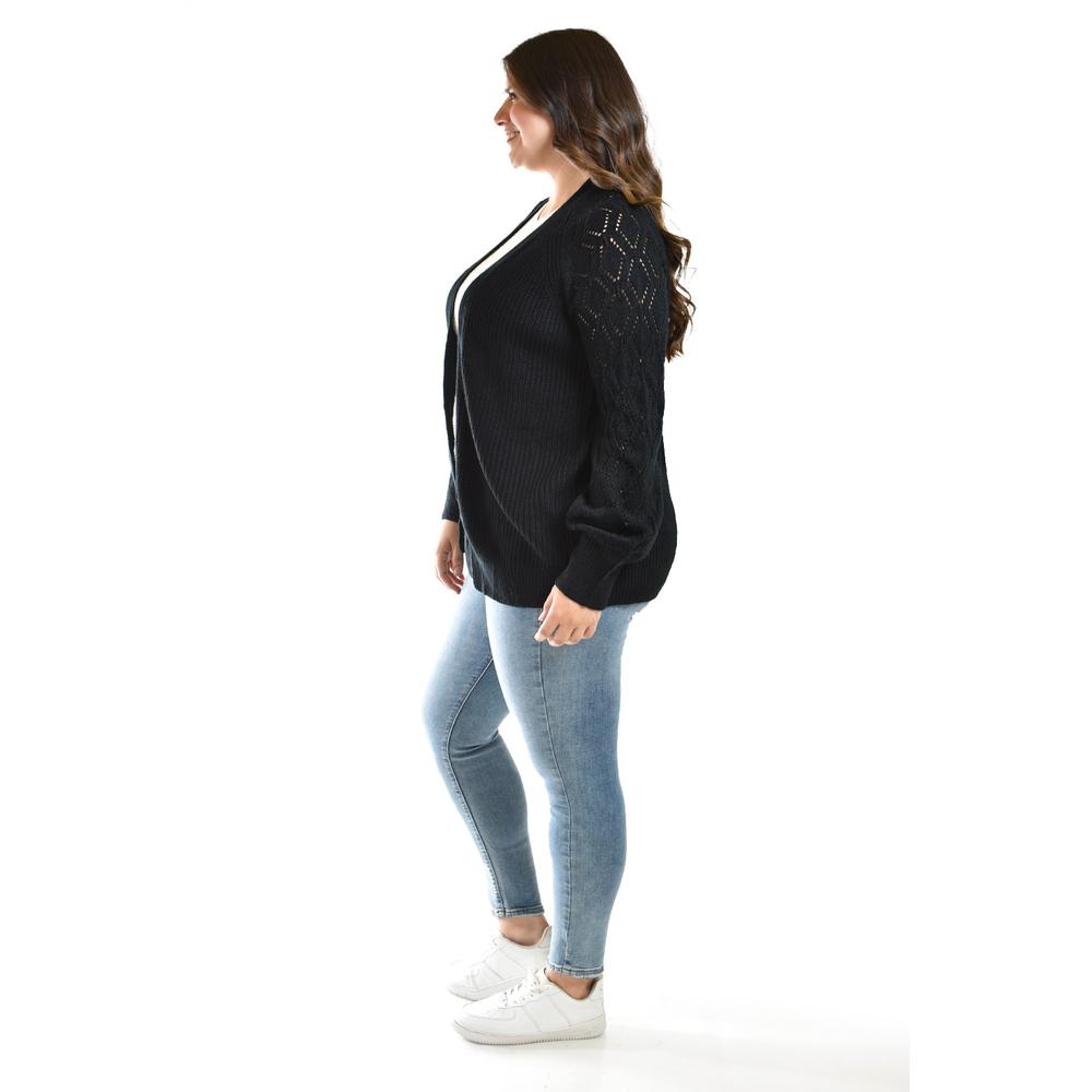 Foto 3 pulgar | Cardigan De Punto Roman Fashion /tallas Extras, 41849 (negro) Negro