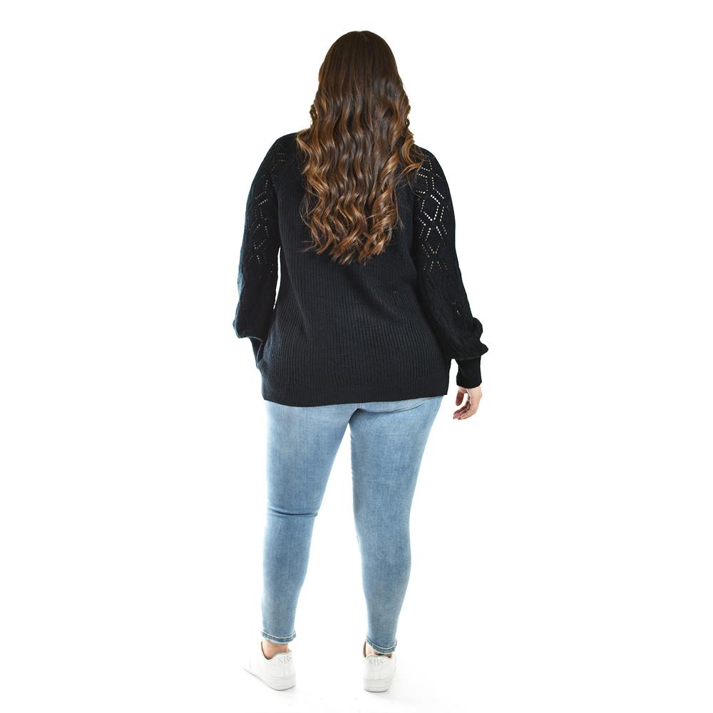 Foto 4 pulgar | Cardigan De Punto Roman Fashion /tallas Extras, 41849 (negro) Negro
