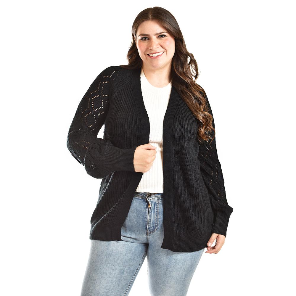 Foto 5 pulgar | Cardigan De Punto Roman Fashion /tallas Extras, 41849 (negro) Negro