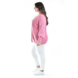Foto 2 | Cardigan De Punto Roman Fashion /tallas Extras, 41849 (rosa) Rosa