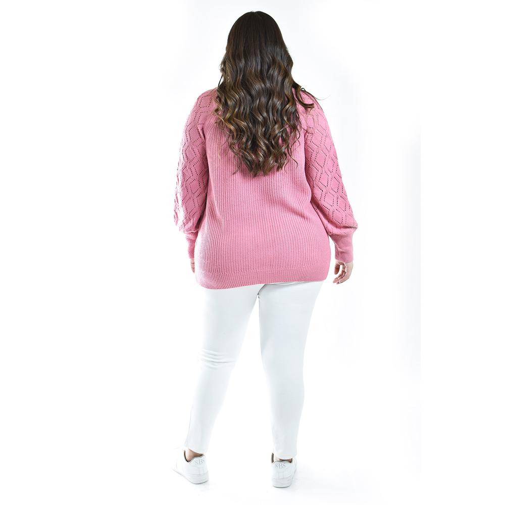Foto 4 pulgar | Cardigan De Punto Roman Fashion /tallas Extras, 41849 (rosa) Rosa