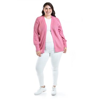 Foto 5 | Cardigan De Punto Roman Fashion /tallas Extras, 41849 (rosa) Rosa