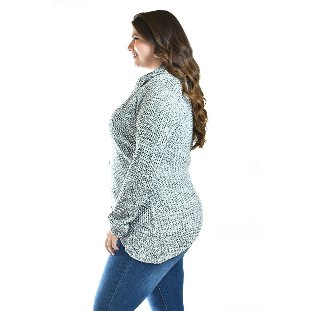 Foto 2 | Sueter Envolvente Roman Fashion / Tallas Extras, 100 (gris)) Gris
