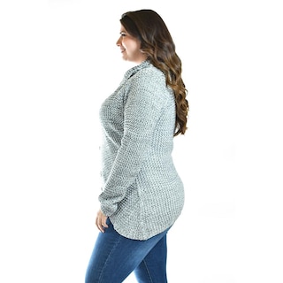Foto 2 | Sueter Envolvente Roman Fashion / Tallas Extras, 100 (gris)) Gris
