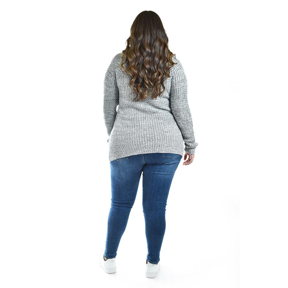 Foto 4 pulgar | Sueter Envolvente Roman Fashion / Tallas Extras, 100 (gris)) Gris
