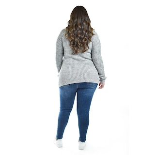 Foto 3 | Sueter Envolvente Roman Fashion / Tallas Extras, 100 (gris)) Gris