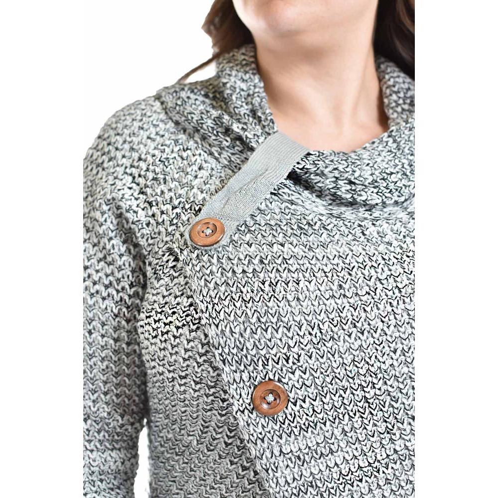 Foto 5 pulgar | Sueter Envolvente Roman Fashion / Tallas Extras, 100 (gris)) Gris