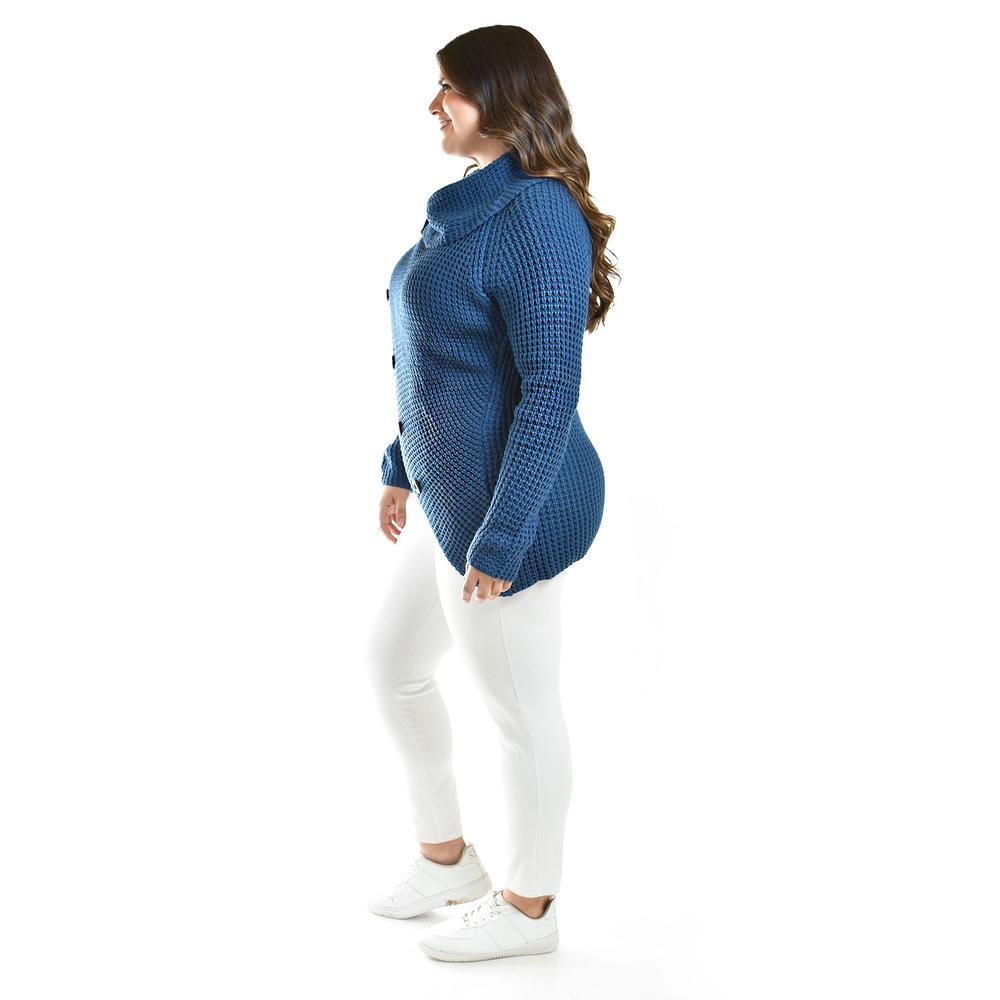 Foto 2 | Cardigan De Punto Roman Fashion /tallas Extras, 41849 (azul Claro) Azul