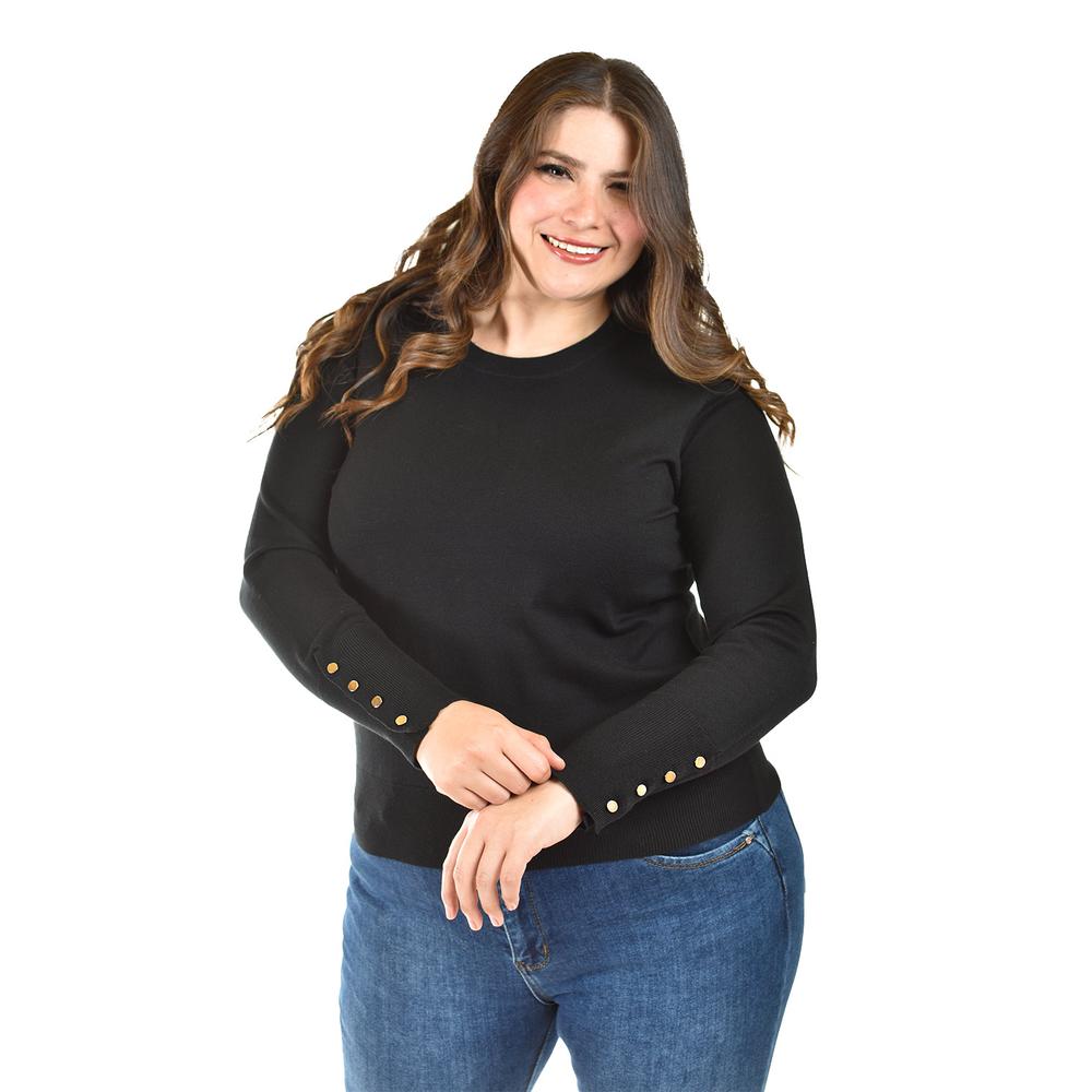 Suéter Roman Fashion Tallas Extras Negro